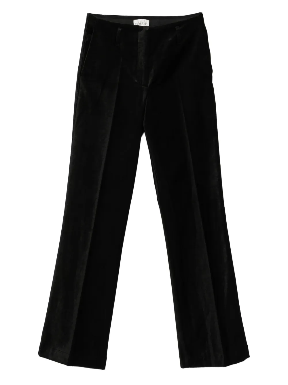 Forte Forte Velvet-finish Trousers In Black