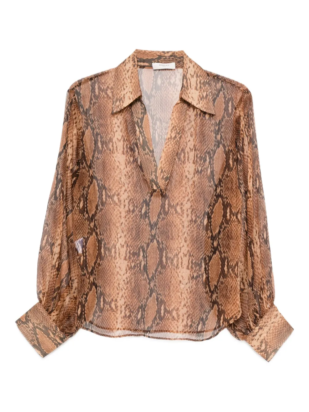 NINA 14.7 snake print ml pitone top | Neutrals | Image 1