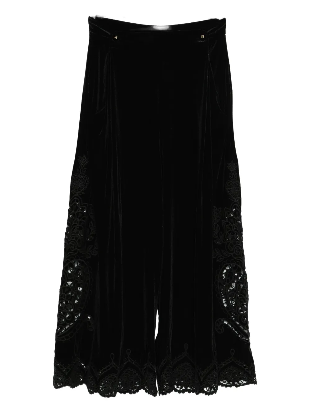 Farm Rio Lace Panel Trousers In Black