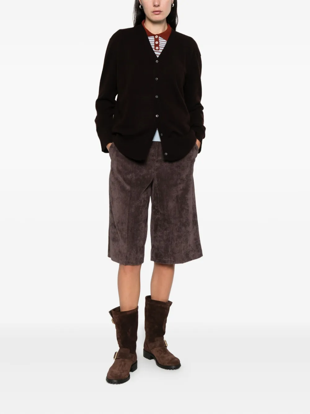 Nina 14.7 Corduroy Shorts In Brown