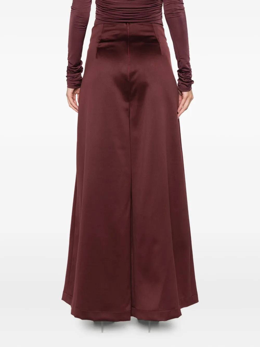 Rosanna Ocampo Boom Boom Pleated Trousers In Burgundy