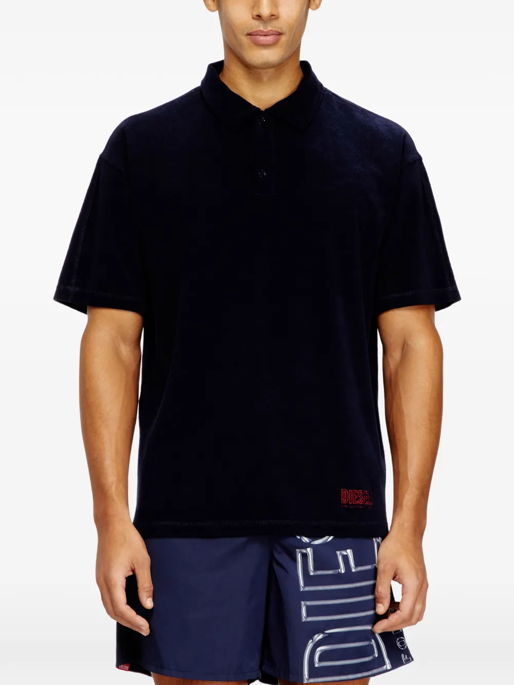 Diesel Joshua-D-Core poloshirt met geborduurd logo Blauw