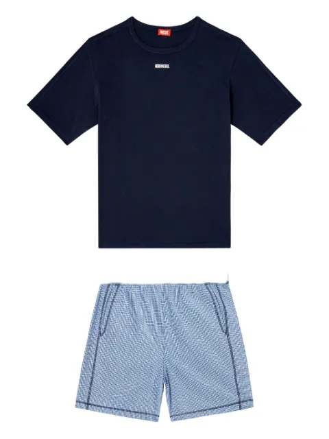 Diesel pijama con motivo de cuadros y logo