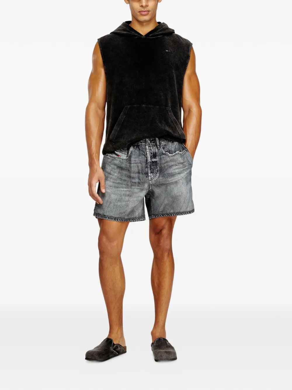 Diesel Aruba-Dnm hoodie met borduurwerk Zwart