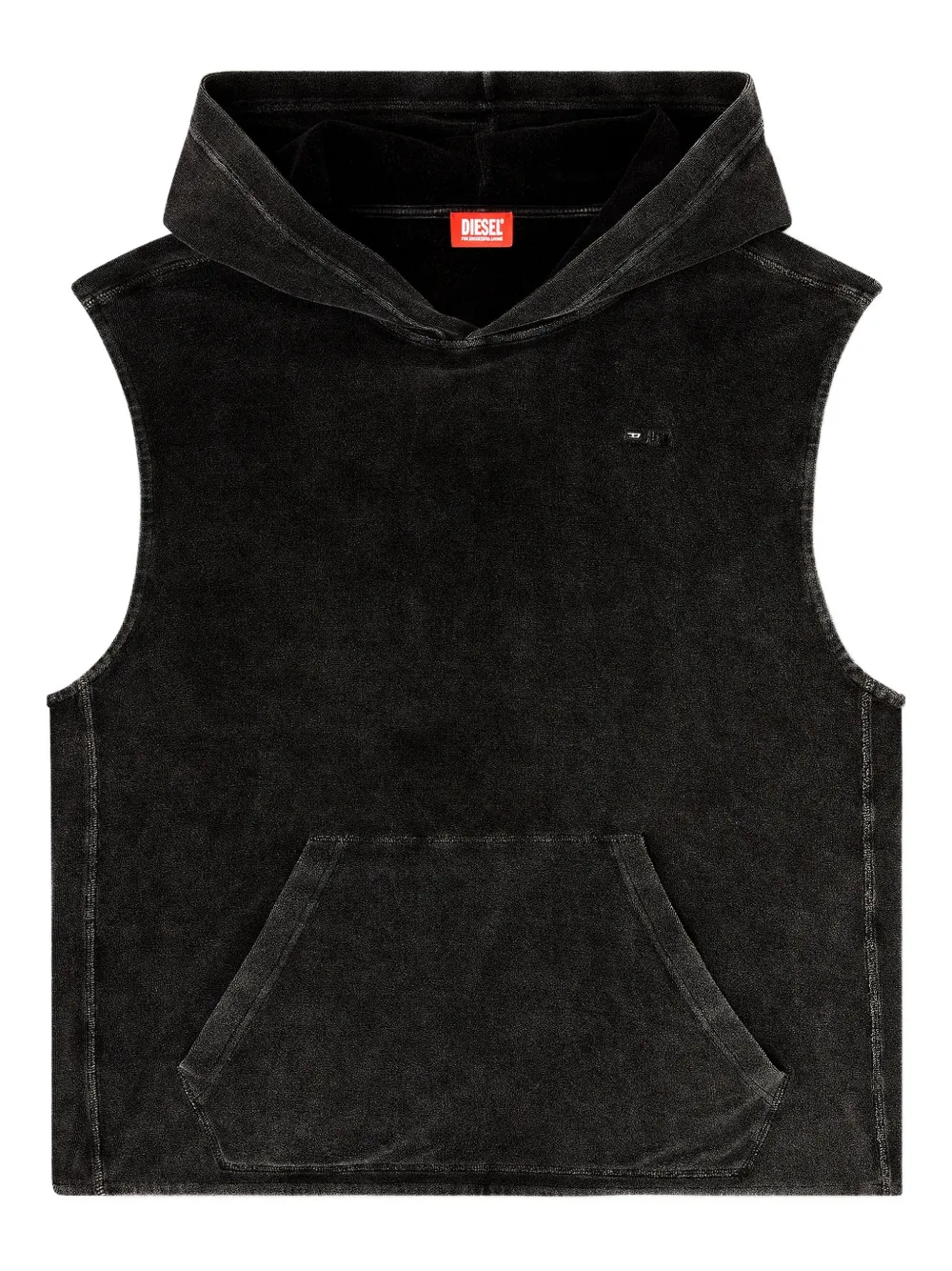 Diesel Aruba-Dnm embroidered hoodie - Nero