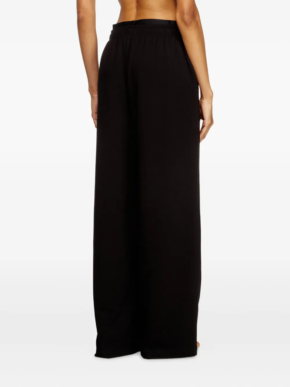 Diesel Leslie-d-pop Logo-print Trousers In Black