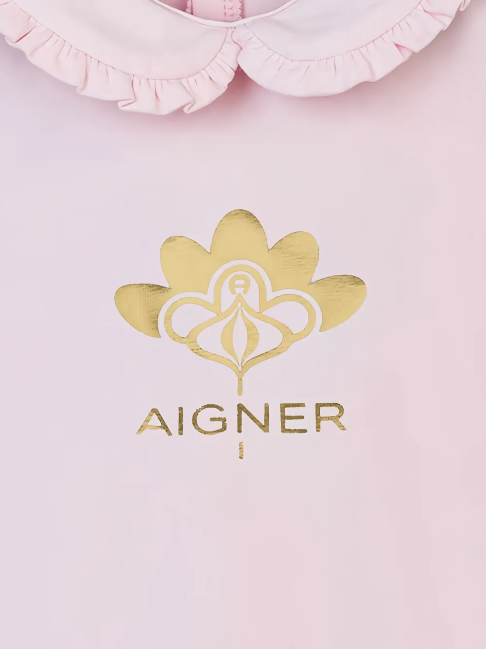 Aigner Kids ruffled-detail pajama - Roze