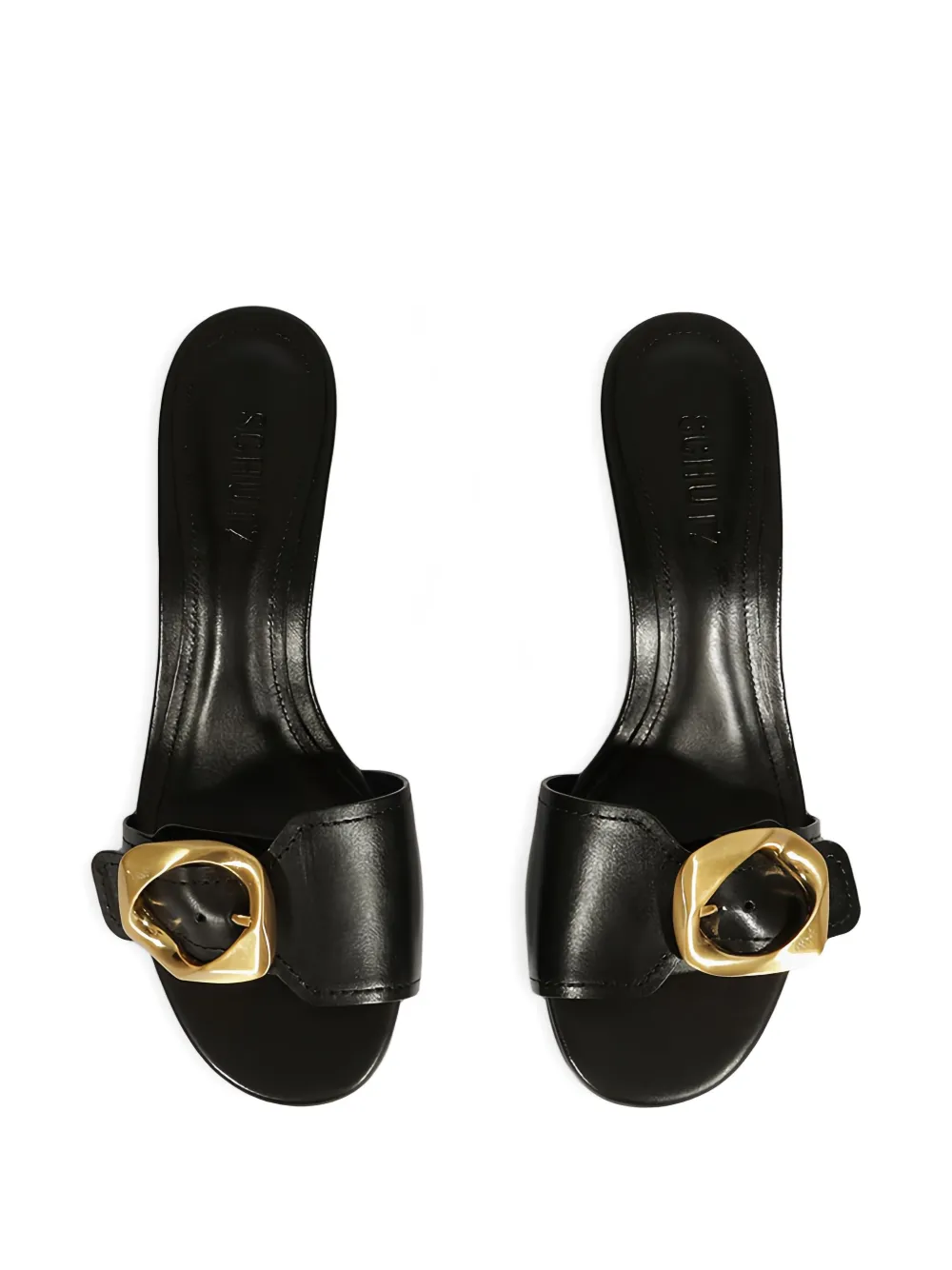 Schutz 50 Mm Olga Buckle-detail Sandals In Black