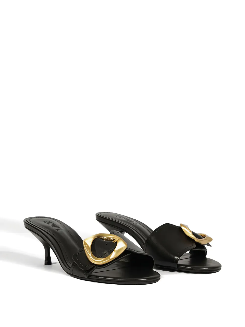 Schutz 50 Mm Olga Buckle-detail Sandals In Black