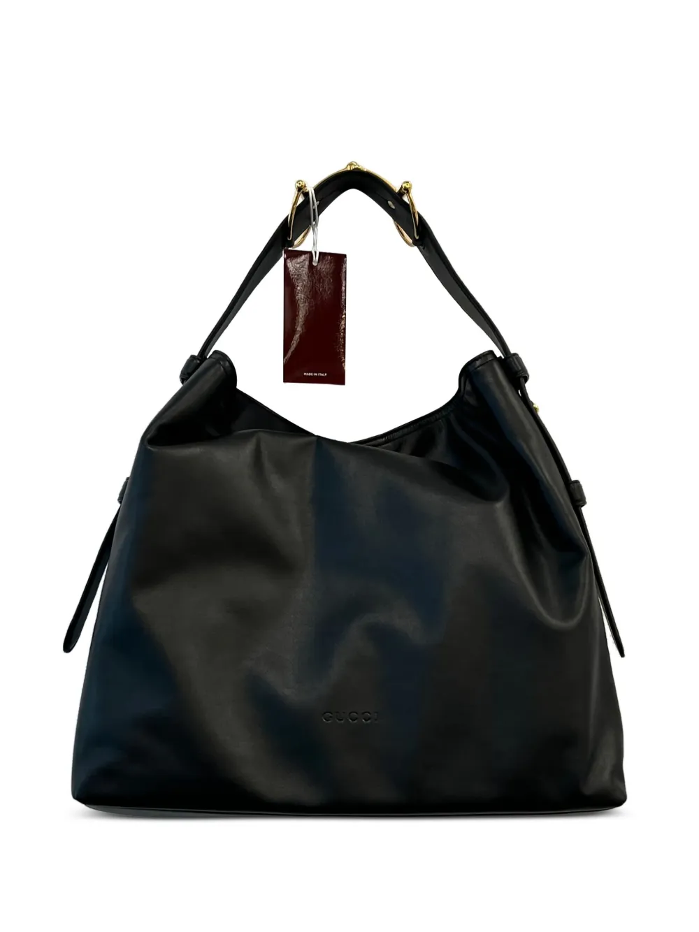 Gucci Beatrix Large Leather Shoulder Bag In Black