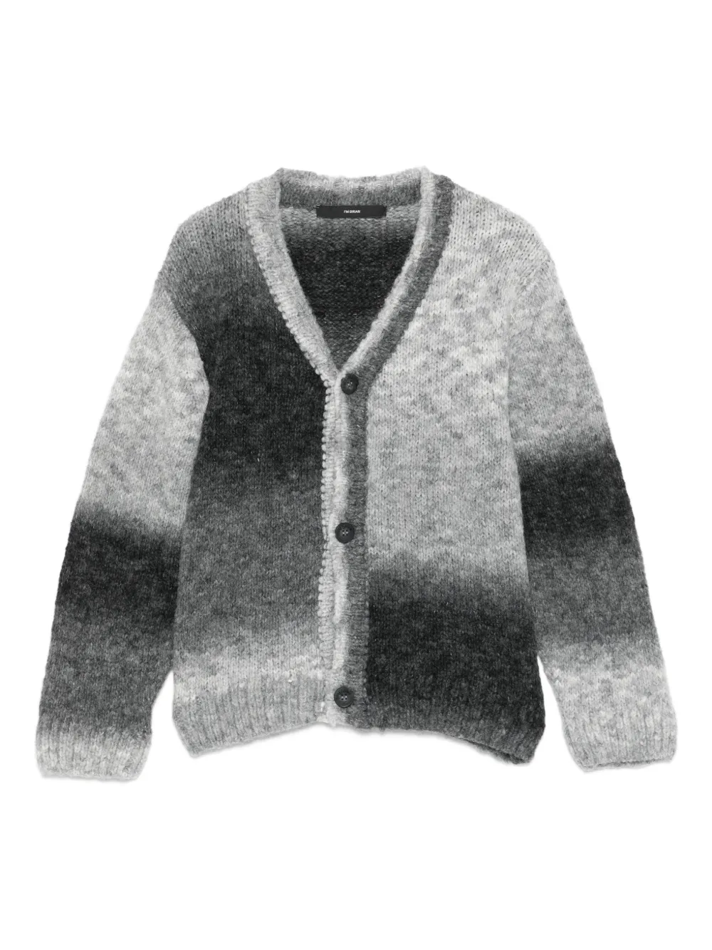 i'm brian ombré-effect buttoned cardigan | Grey | Image 1