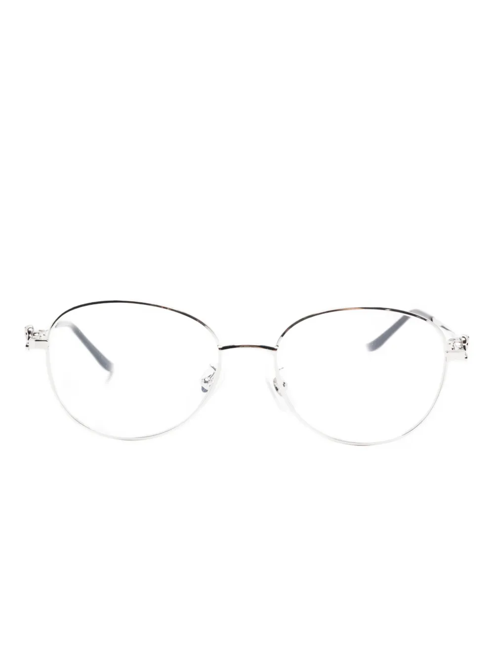 Cartier Eyewear オーバルメガネフレーム - グレー