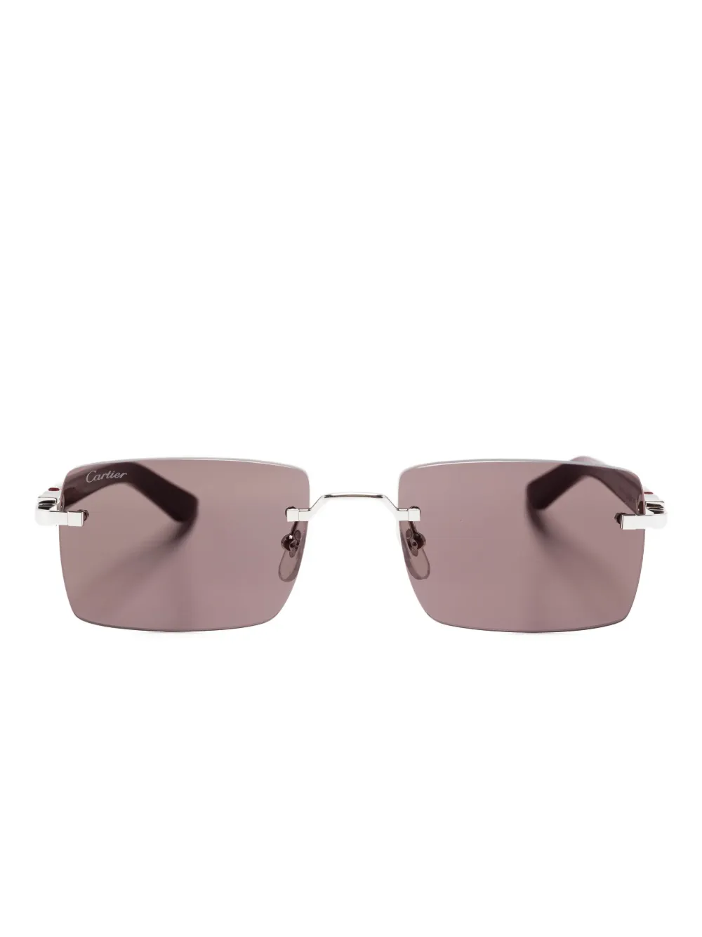 Cartier Eyewear rectangle-frame sunglasses | Red | Image 1