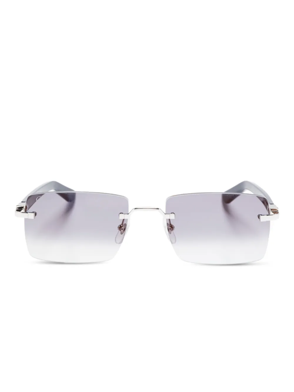 Cartier Eyewear rectangle-frame rimless sunglasses | Blue | Image 1