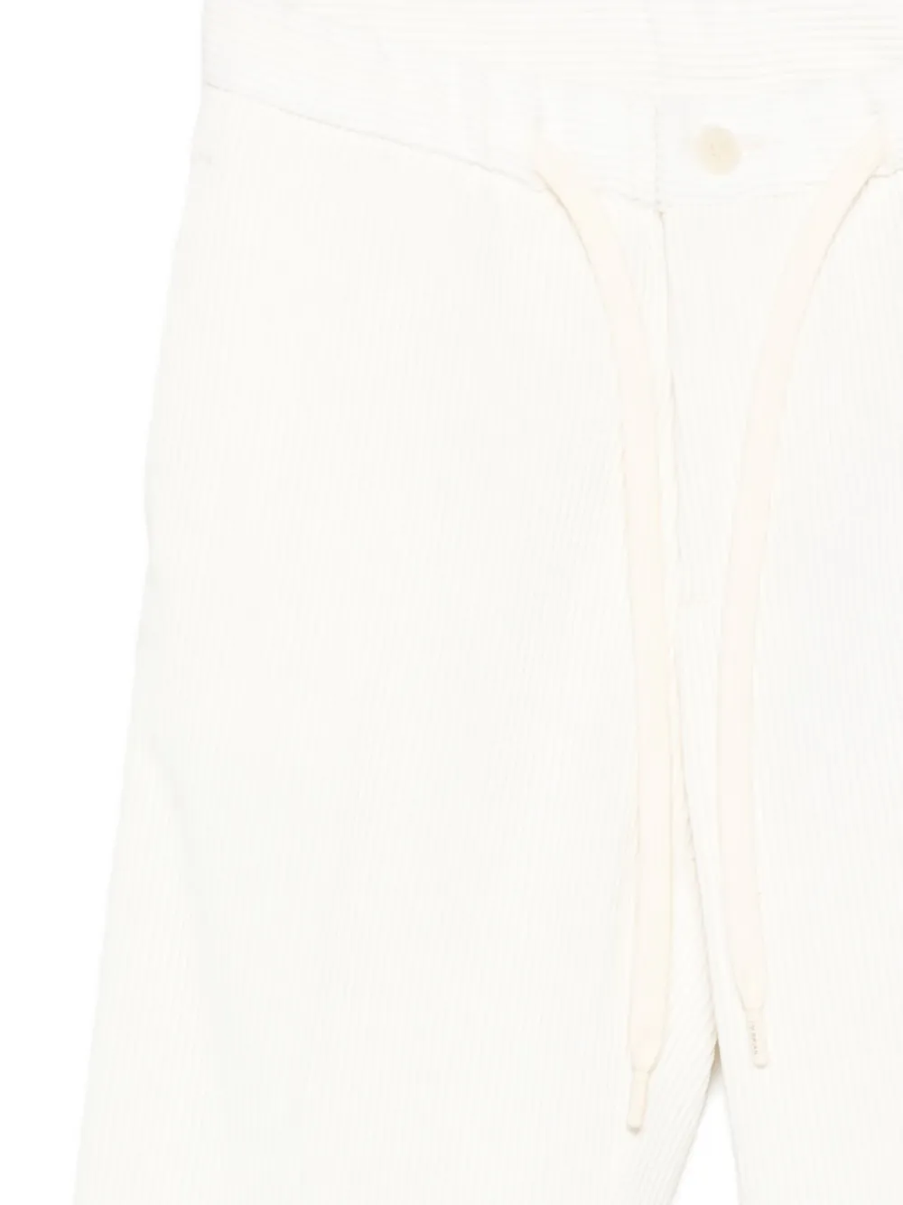 I'm Brian Cotton Drawstring Trousers In White