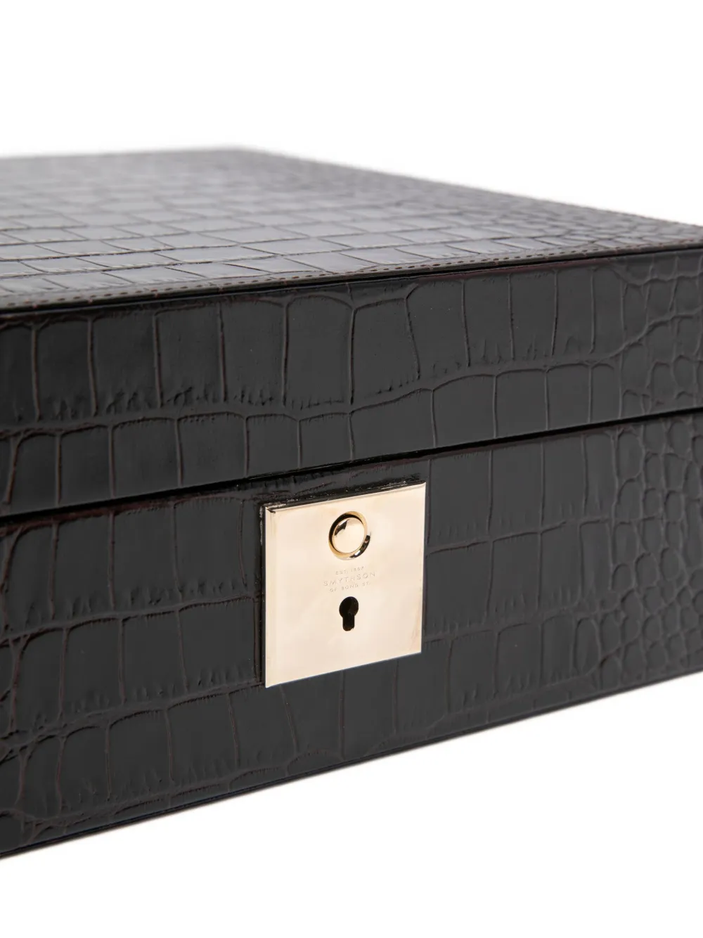  Smythson Mara Lock Watch Box - Brown 