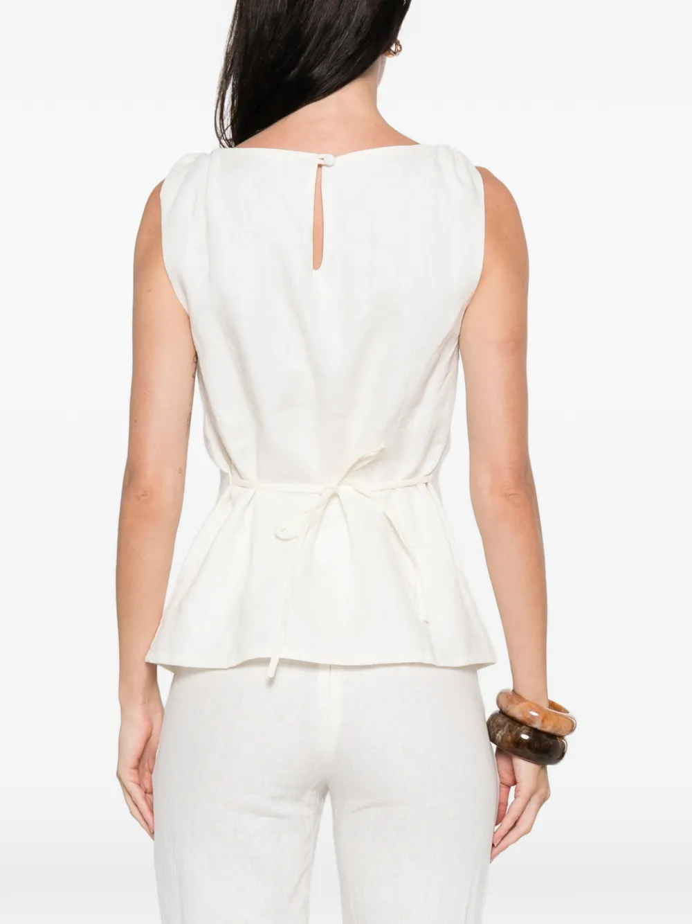 Faithfull Flor top met geknoopt detail Wit
