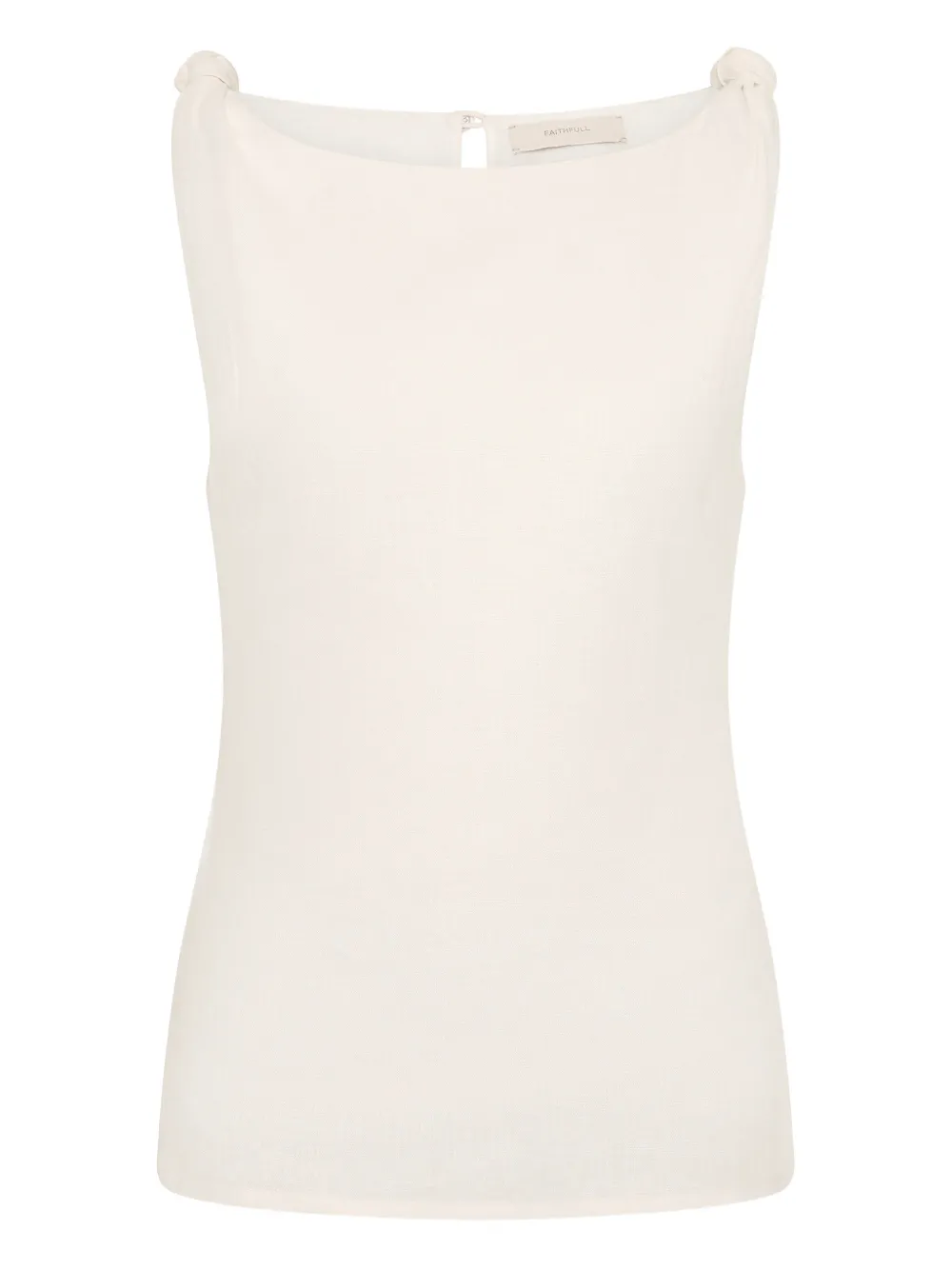 Faithfull the Brand Flor knot-detail top - Bianco