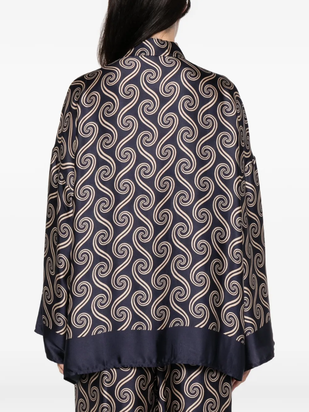 Faithfull Cora blouse met print Blauw