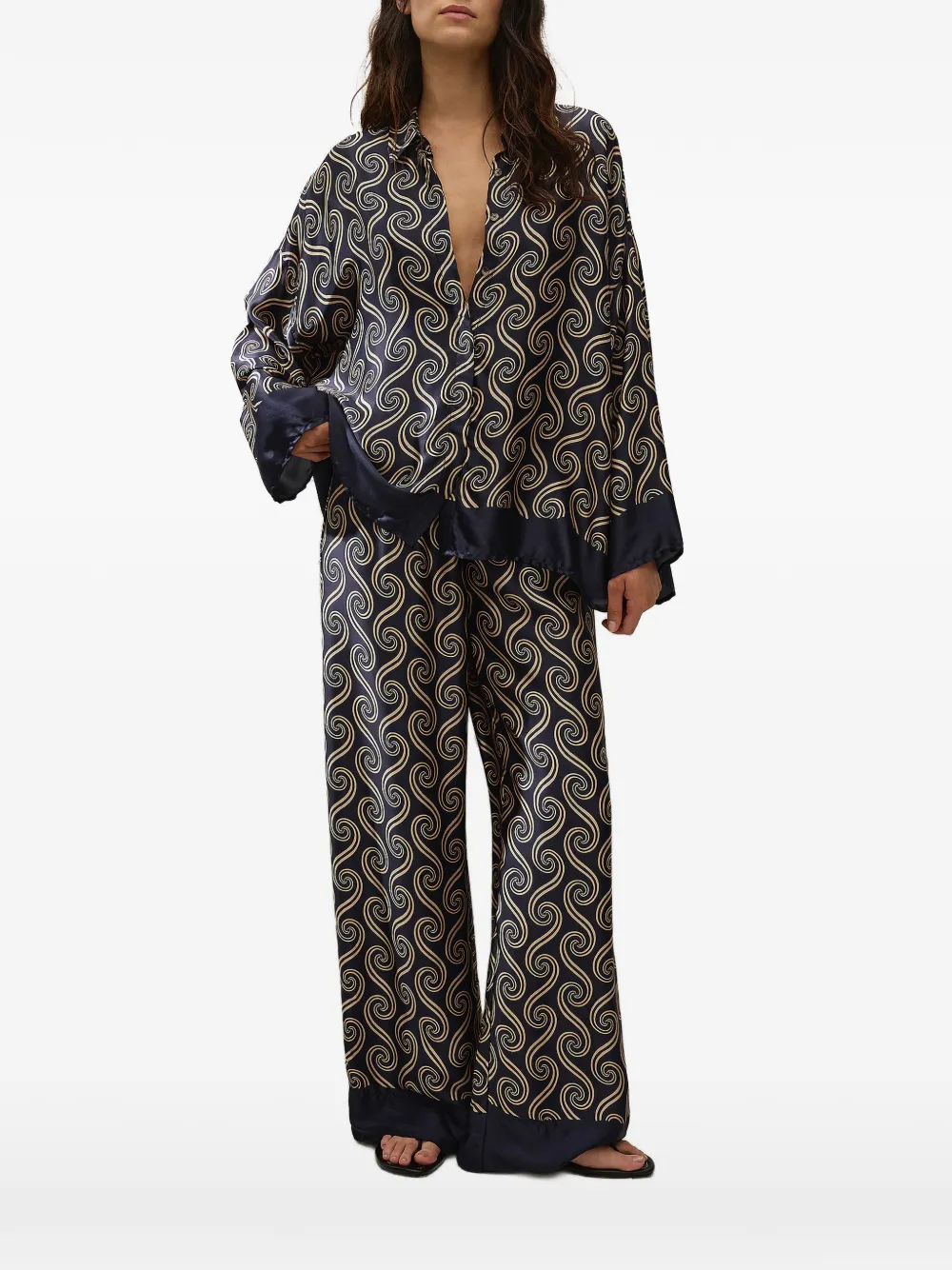 Faithfull the Brand Cora printed shirt - Blu