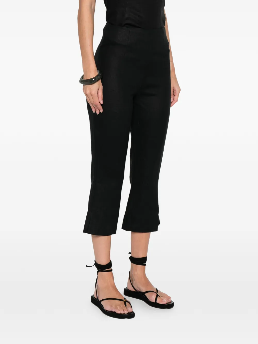 Faithfull The Brand Valeria Linen Trousers In Black
