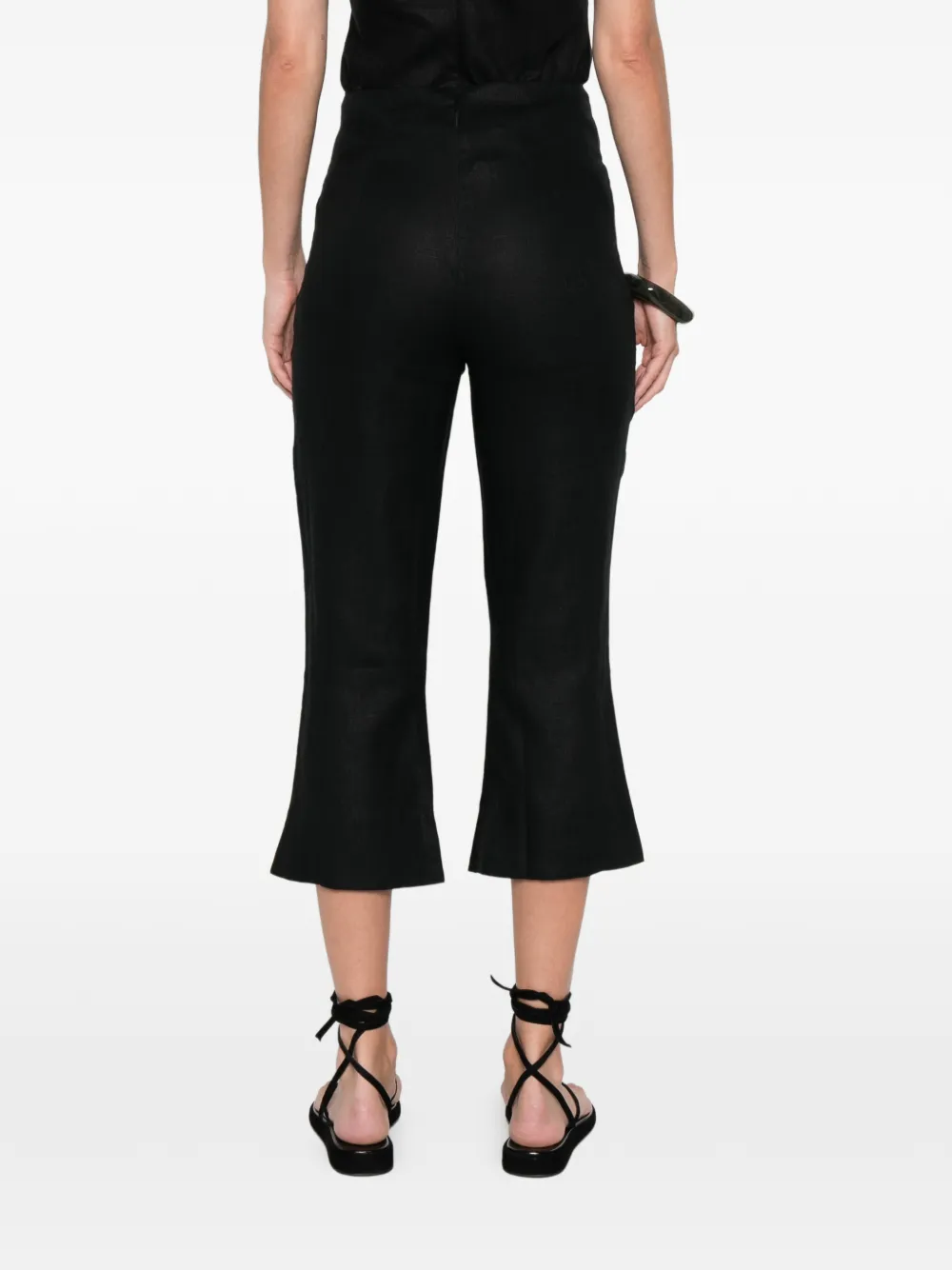 Faithfull The Brand Valeria Linen Trousers In Black