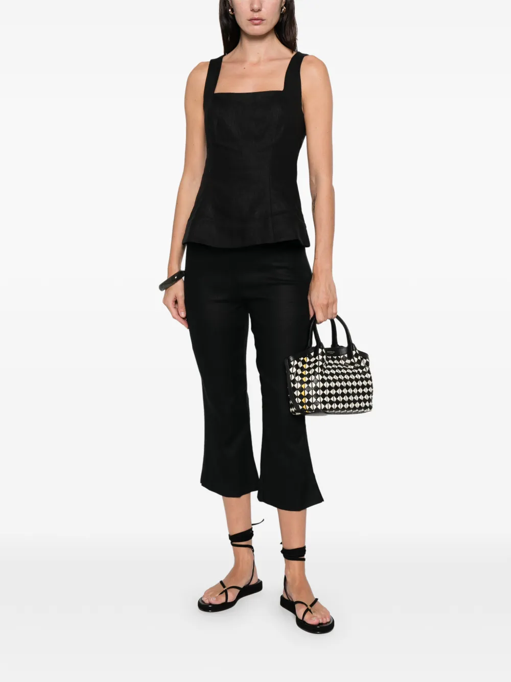 Faithfull The Brand Valeria Linen Trousers In Black