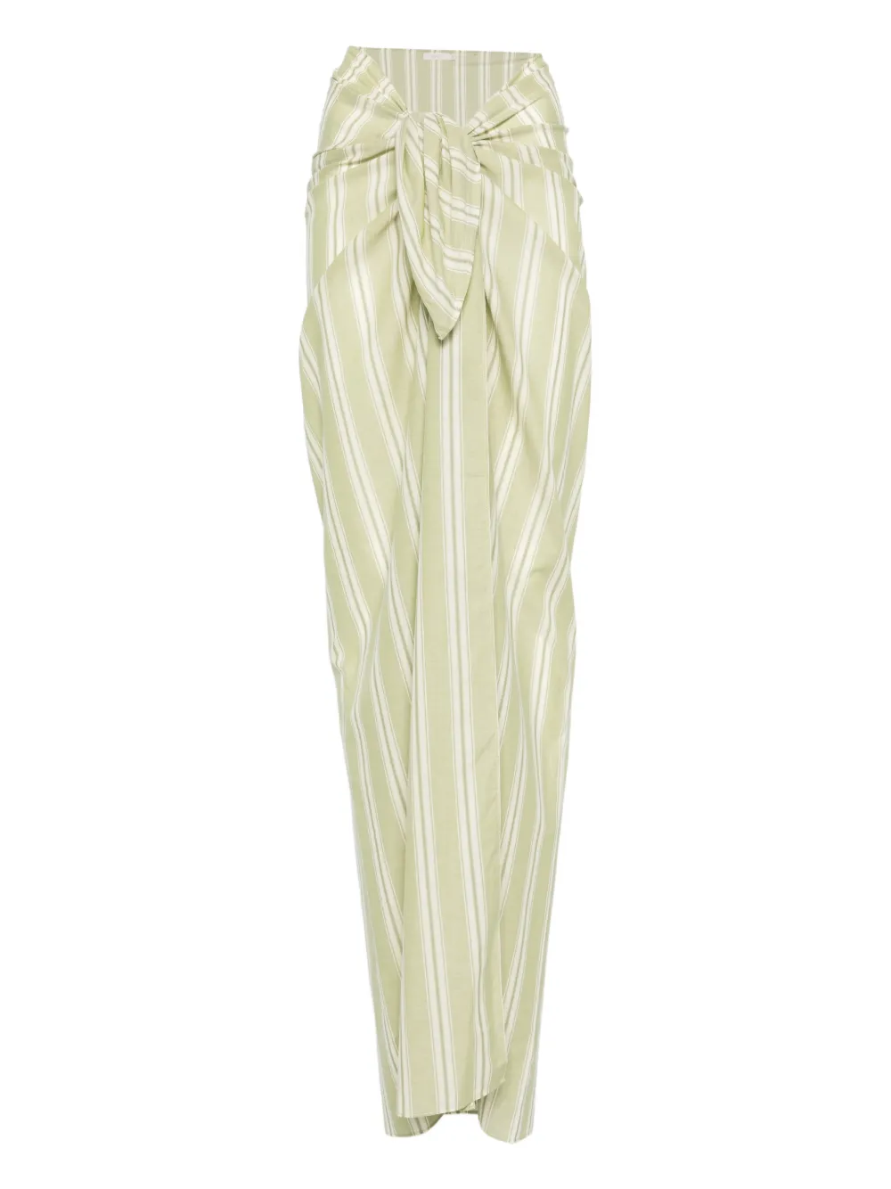 Faithfull The Brand Lomas Ombre Striped Pareo Maxi Skirt In Green