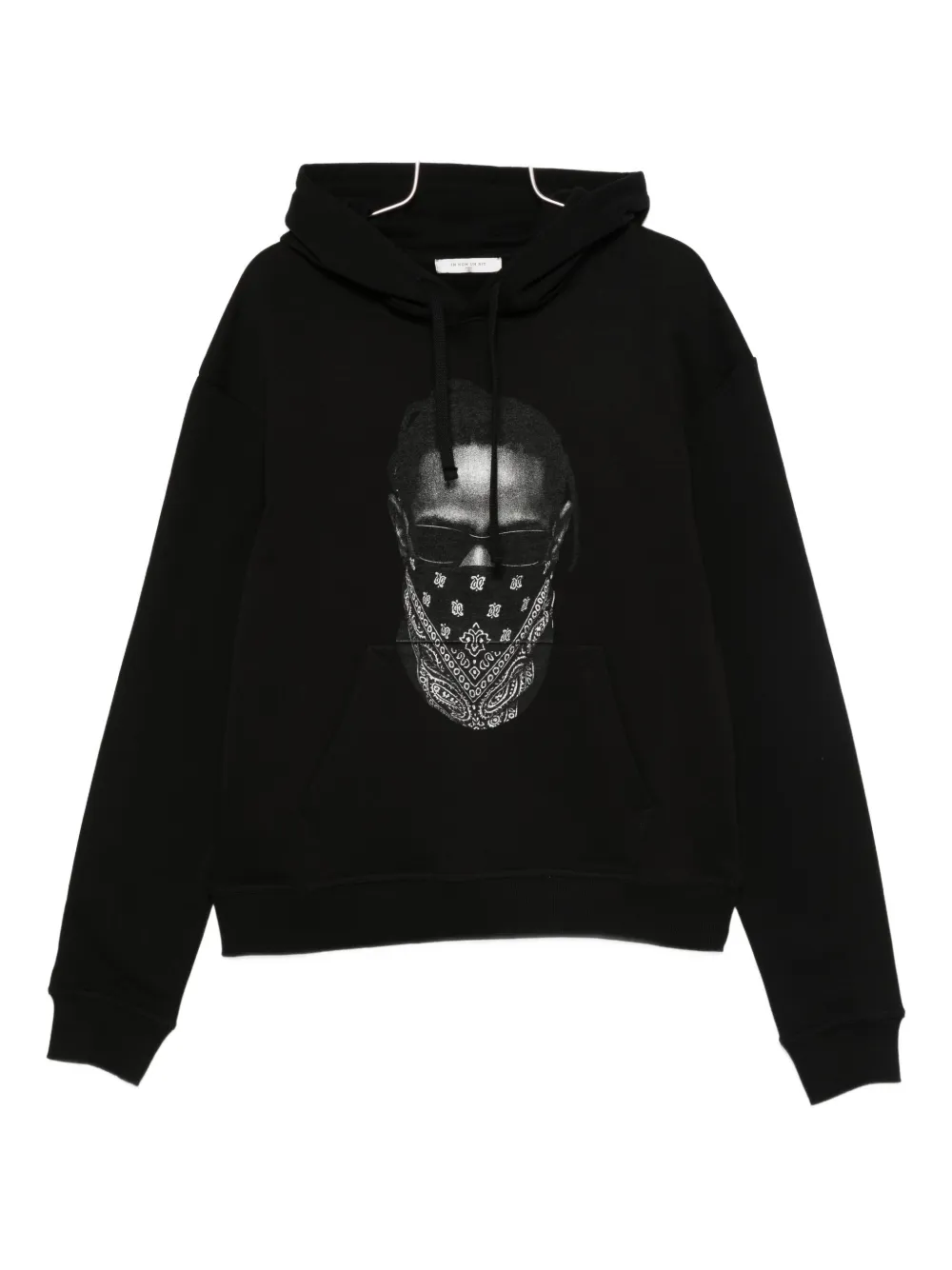 Ih Nom Uh Nit Graphic Hooded Sweater Kangaroo Pocket In Black