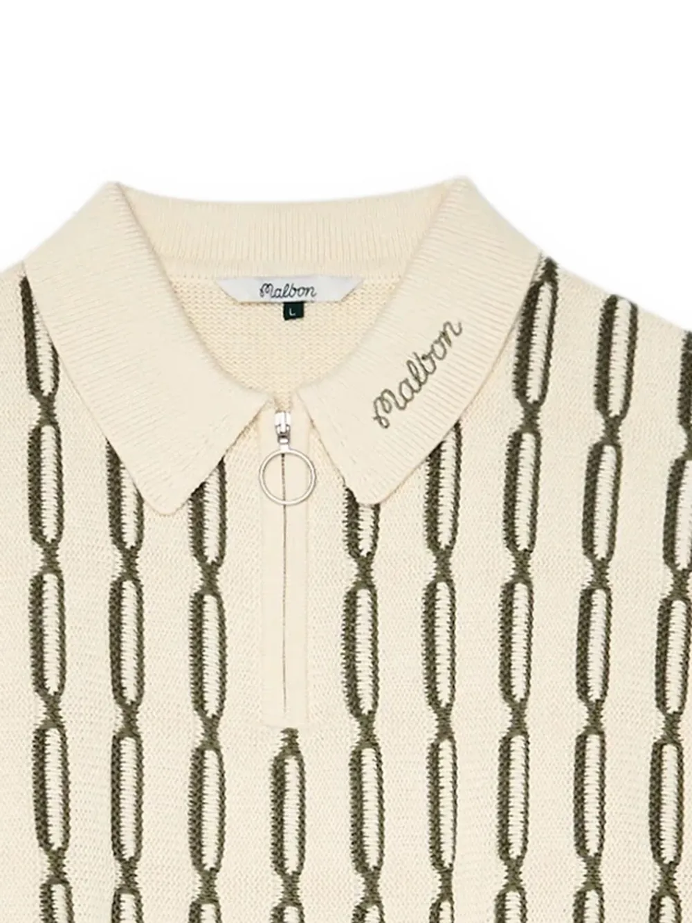 Malbon Golf zip polo sweater - Beige
