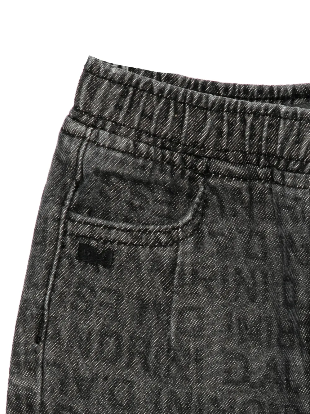 Daniele Alessandrini Kids Jeans met elastische taille en multi logo Zwart