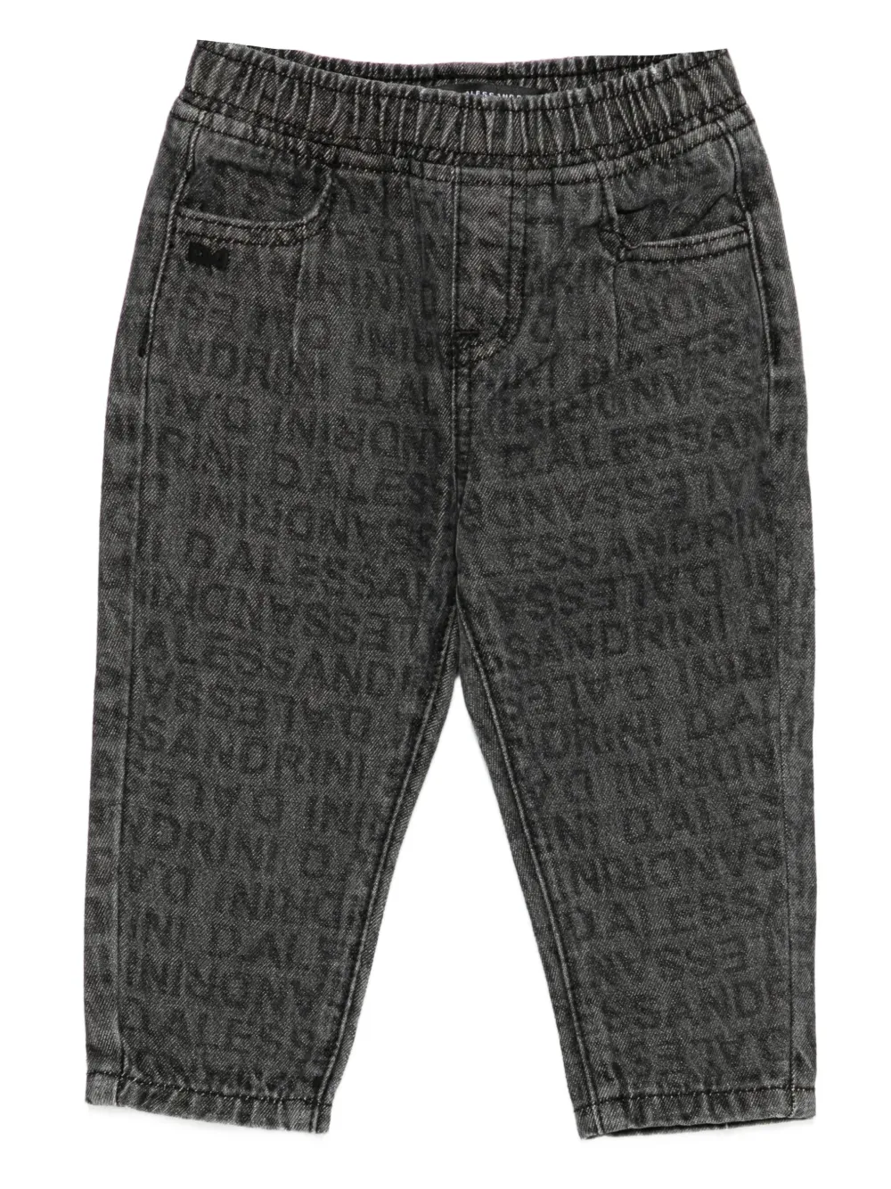 Daniele Alessandrini Kids vaqueros con cinturilla elástica | negro | Image 1
