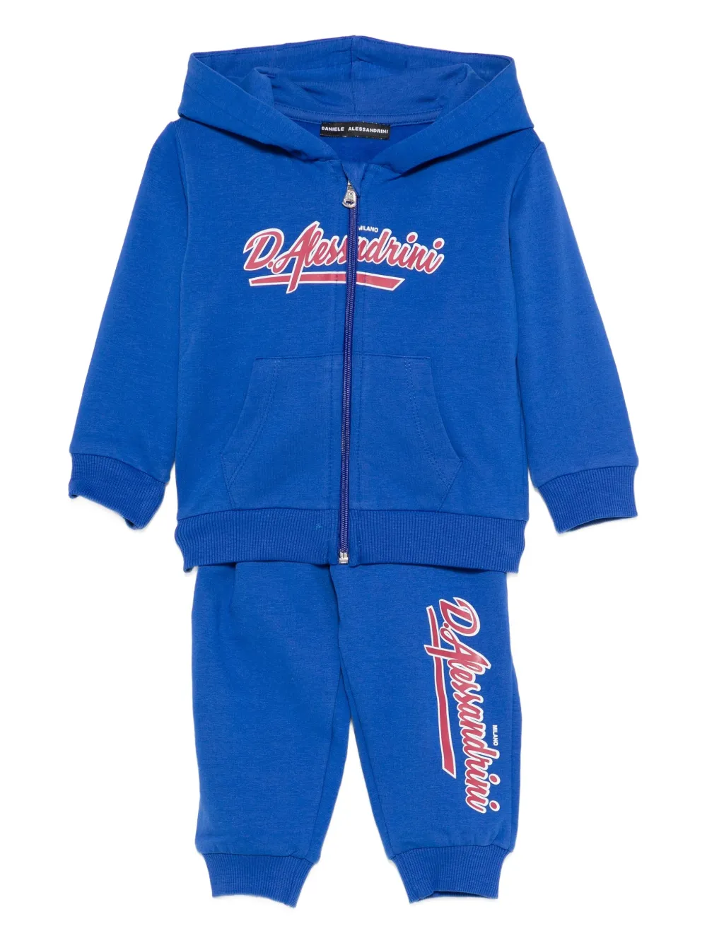 Daniele Alessandrini Kids hooded logo-print tracksuit set - Blu