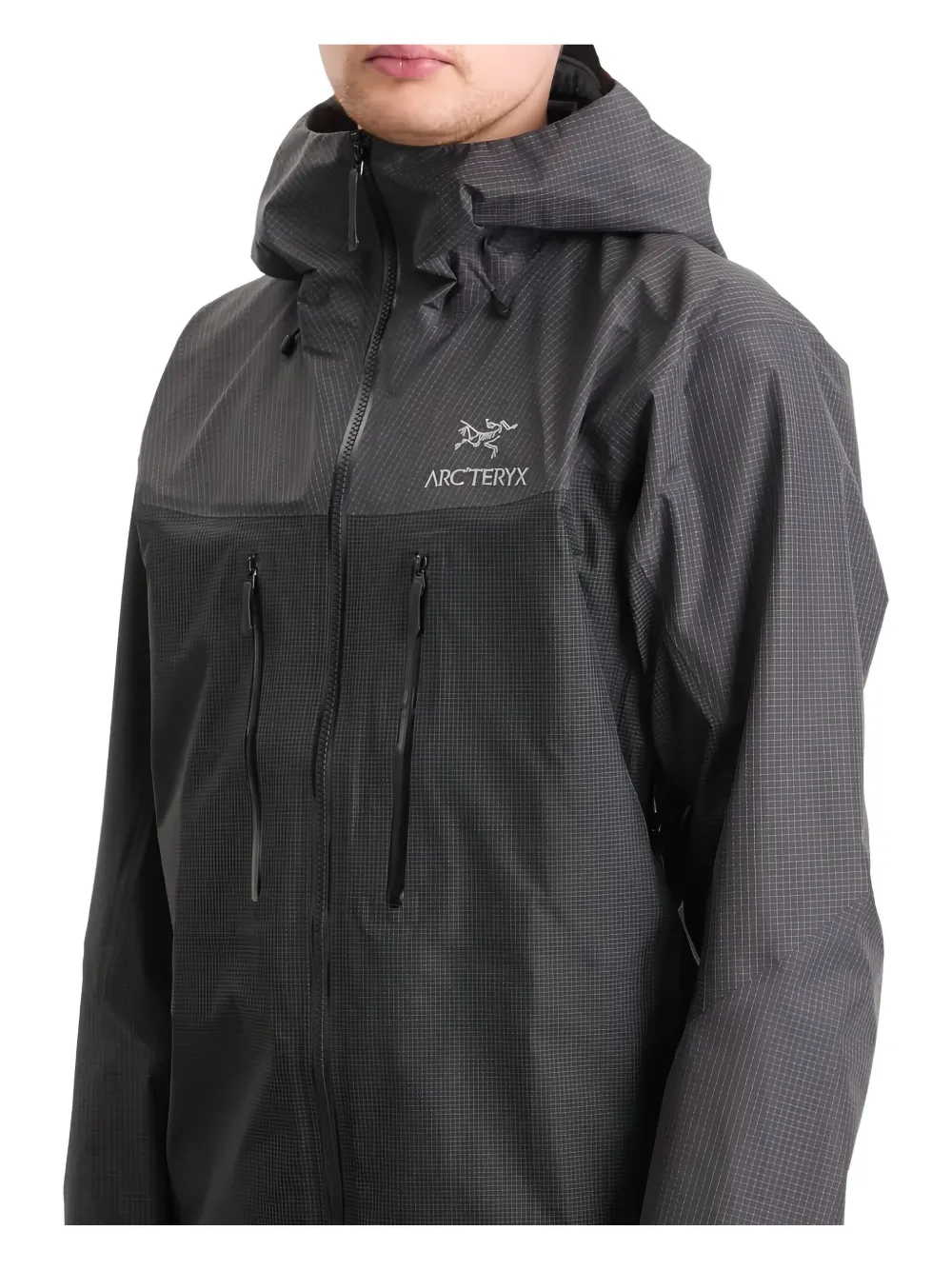 Arc'teryx Alpha Hooded Zip-up Jacket In Gray