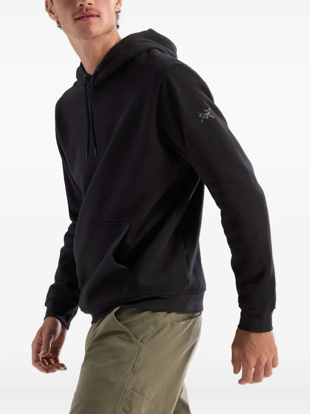 Arc'teryx Emblem hoodie met capuchon en buidelzak Zwart