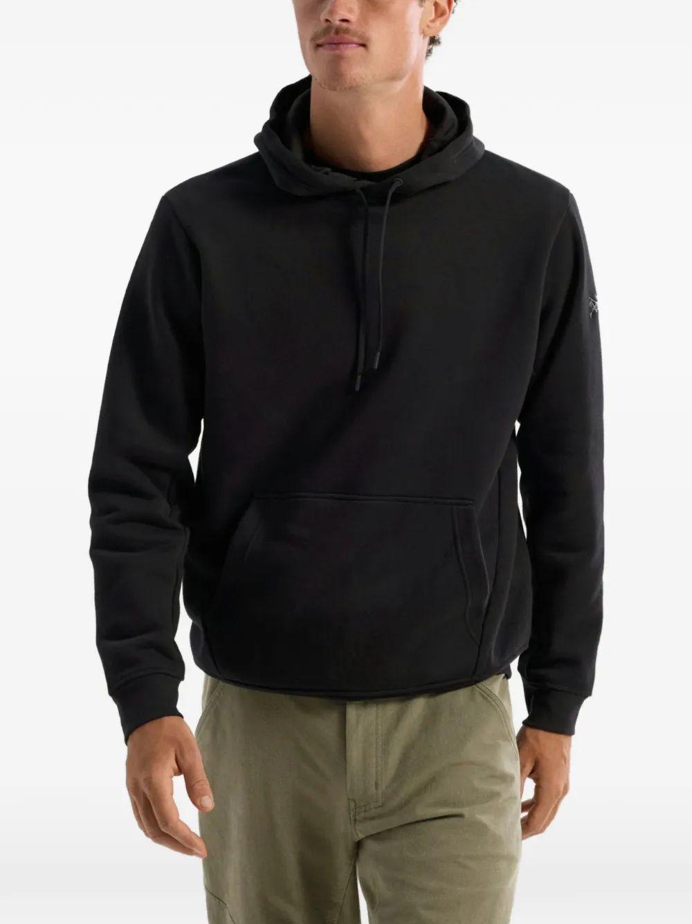 Arc'teryx Emblem hoodie met capuchon en buidelzak Zwart