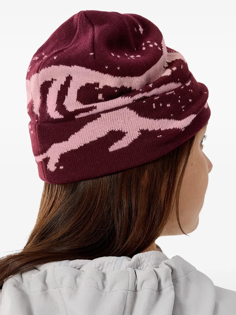 Arc'teryx Grotto Patterned Beanie Hat In Red