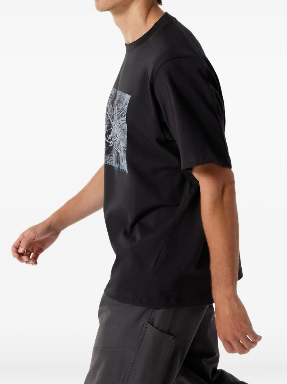 Arc'teryx Kragg graphic crew neck T-shirt - Zwart