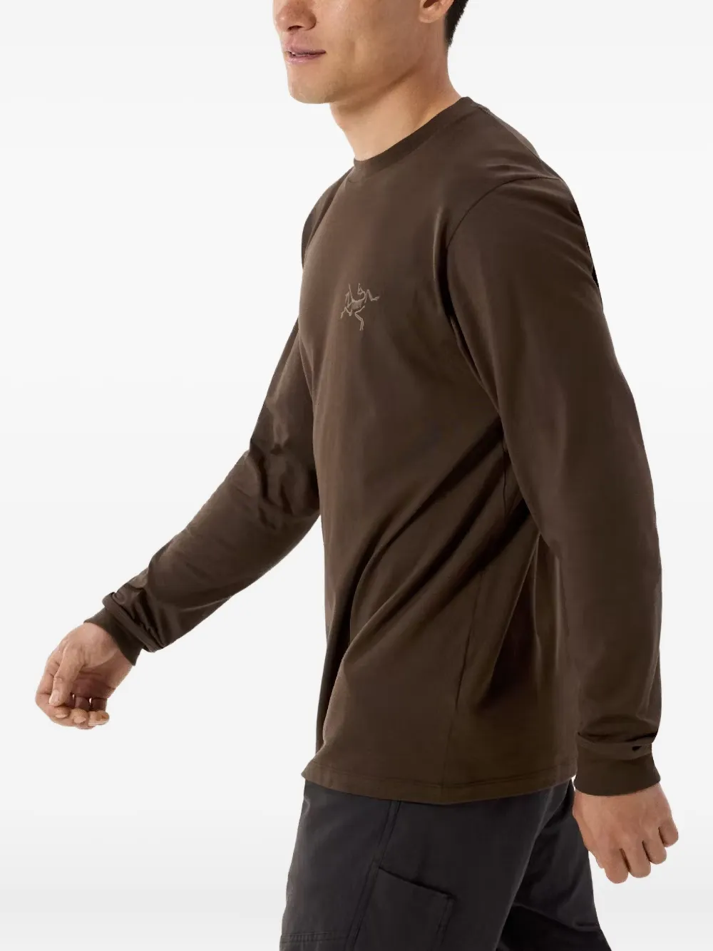 Arc'teryx T-shirt met grafische print en lange mouwen Bruin