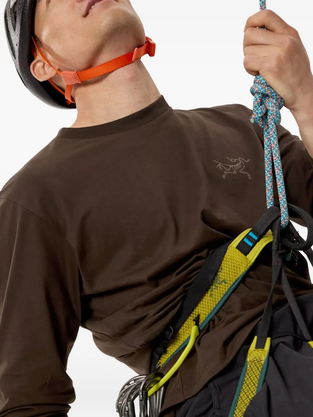 Arc'teryx T-shirt met grafische print en lange mouwen Bruin