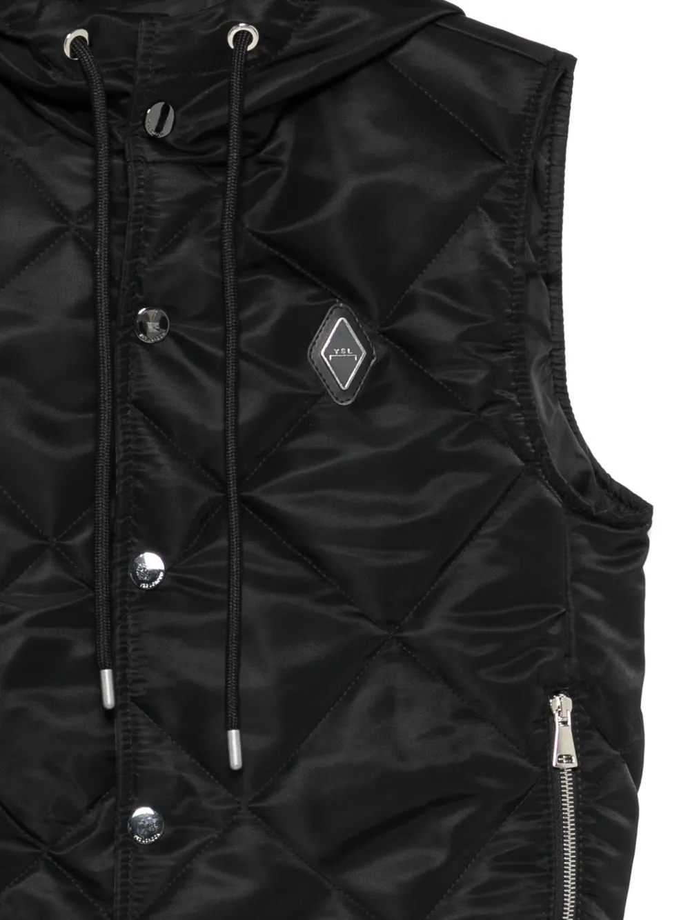 YES LONDON Bodywarmer met capuchon Zwart