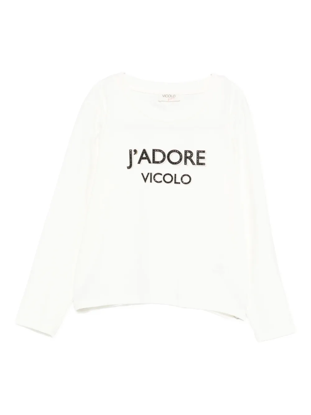 Vicolo Rhinestone-embellished T-shirt In White