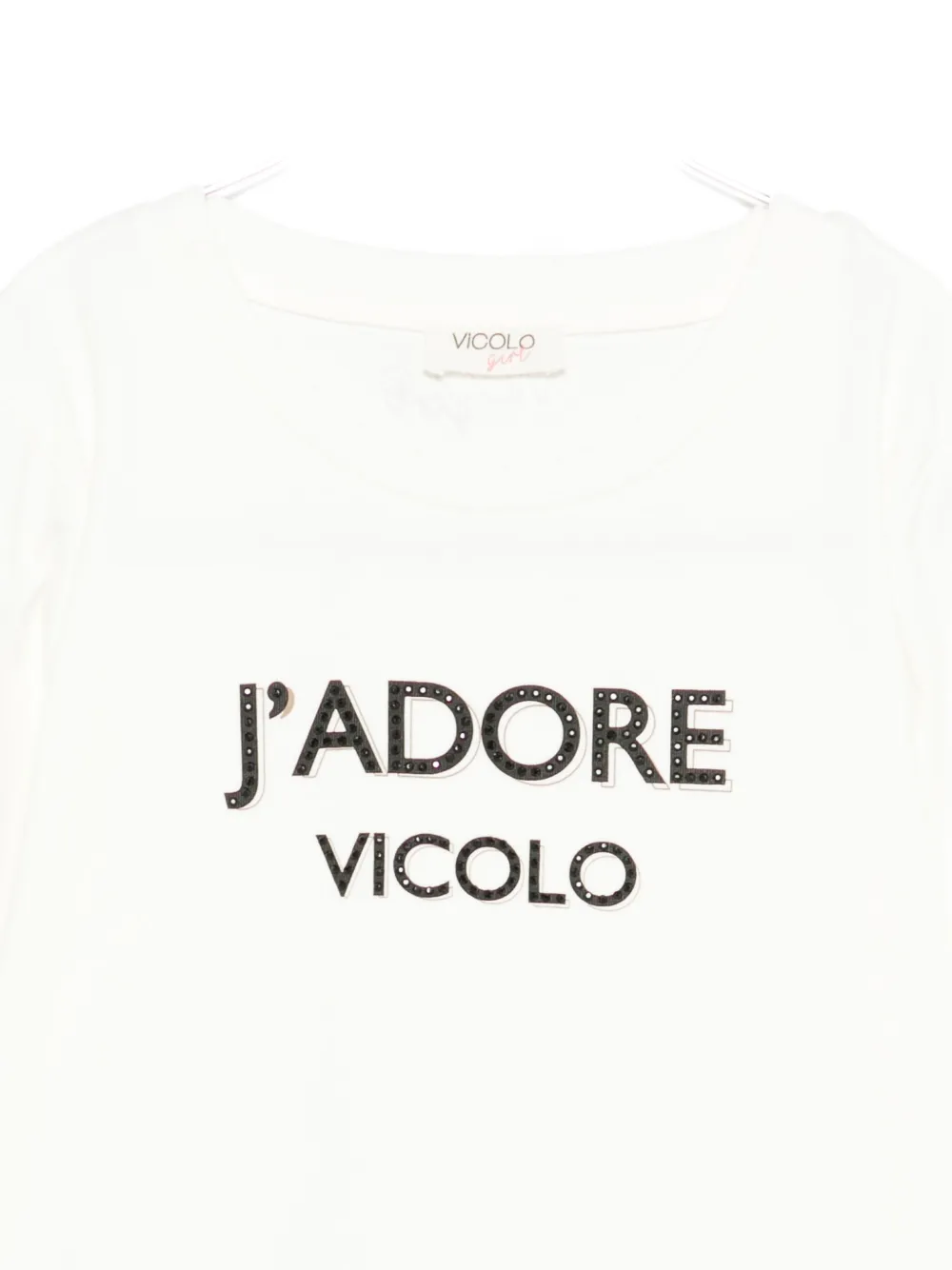 Vicolo Rhinestone-embellished T-shirt In White