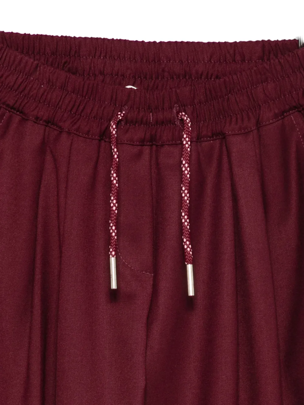 Vicolo Drawstring-waist Pleated Pants In Red
