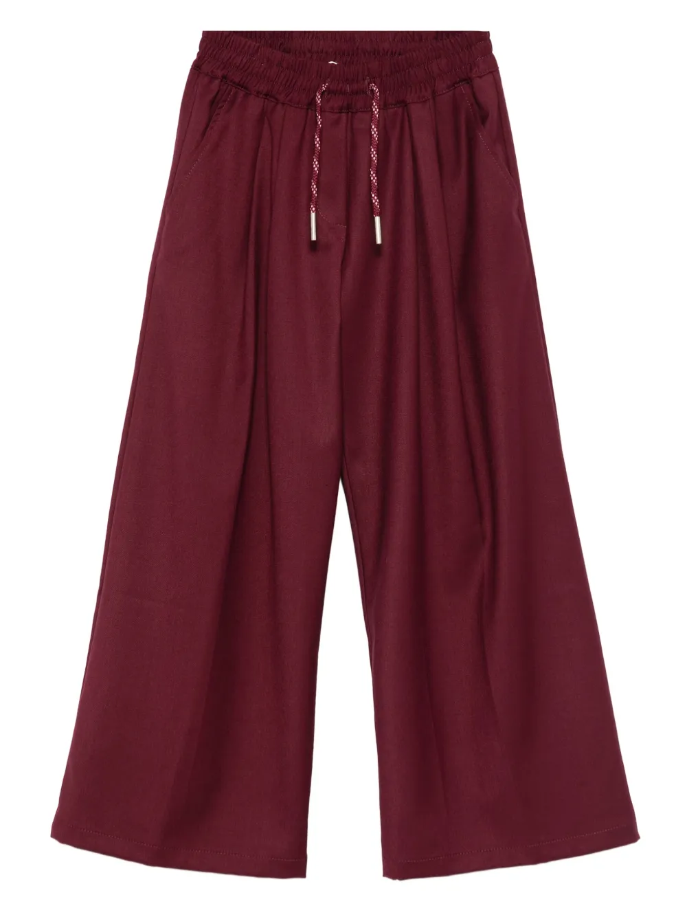 VICOLO drawstring-waist pleated pants | Red | Image 1