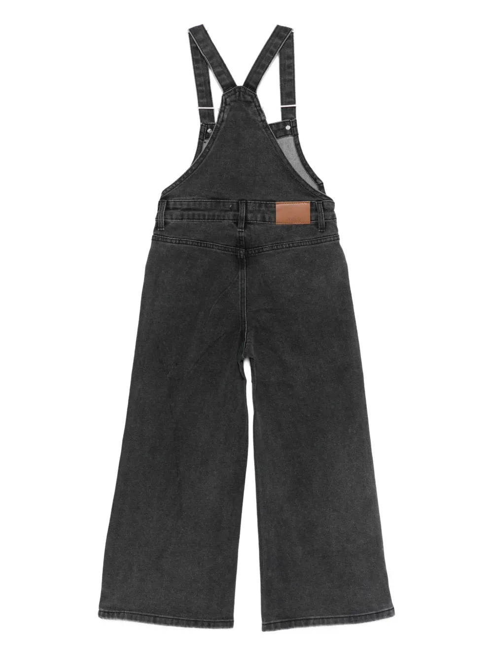 Vicolo Strass-embellished Denim Salopette In Black
