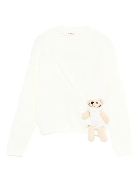 VICOLO teddy-appliqué sweater