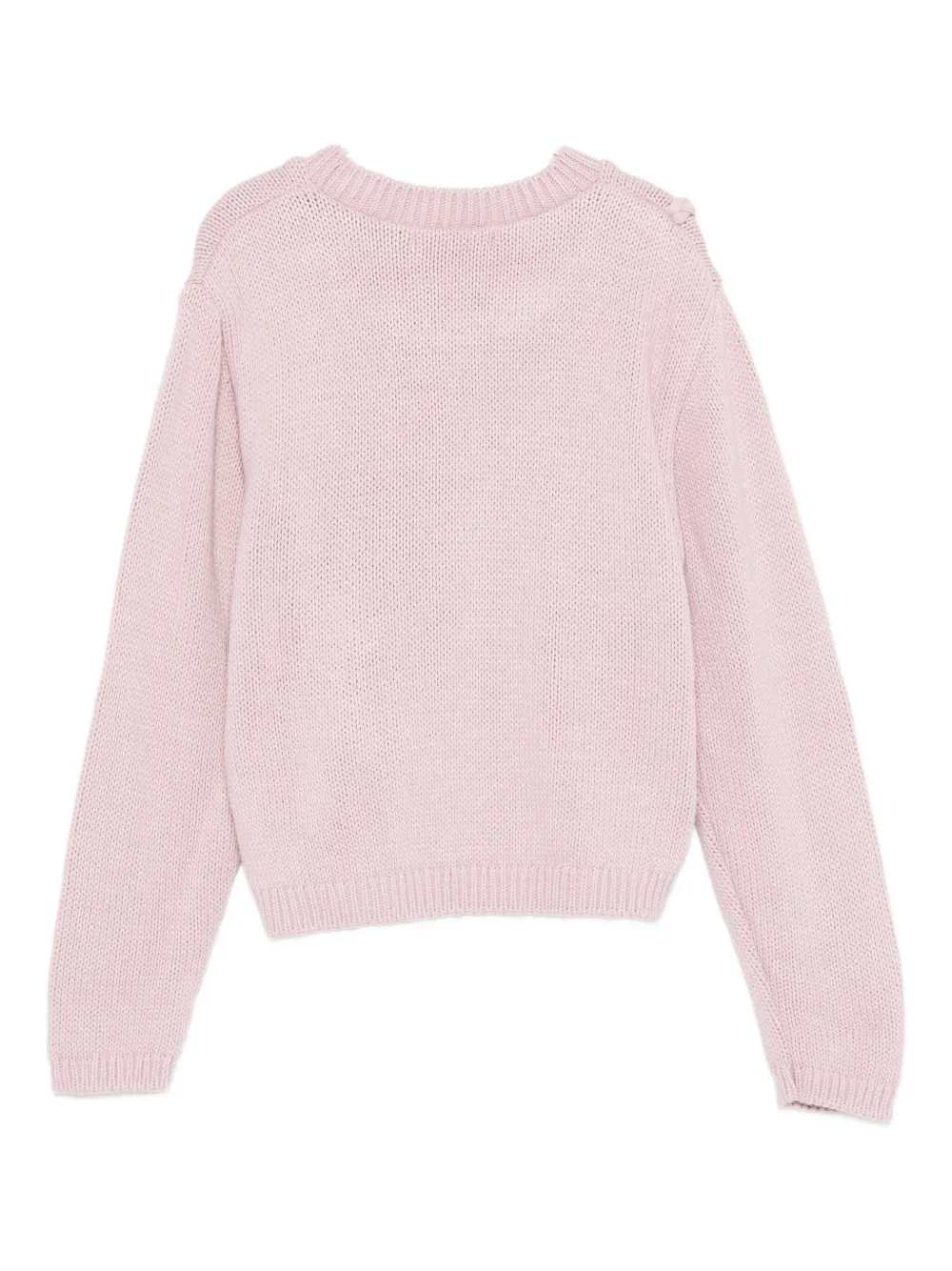 Vicolo Braided Teddy-bear Sweater In Pink
