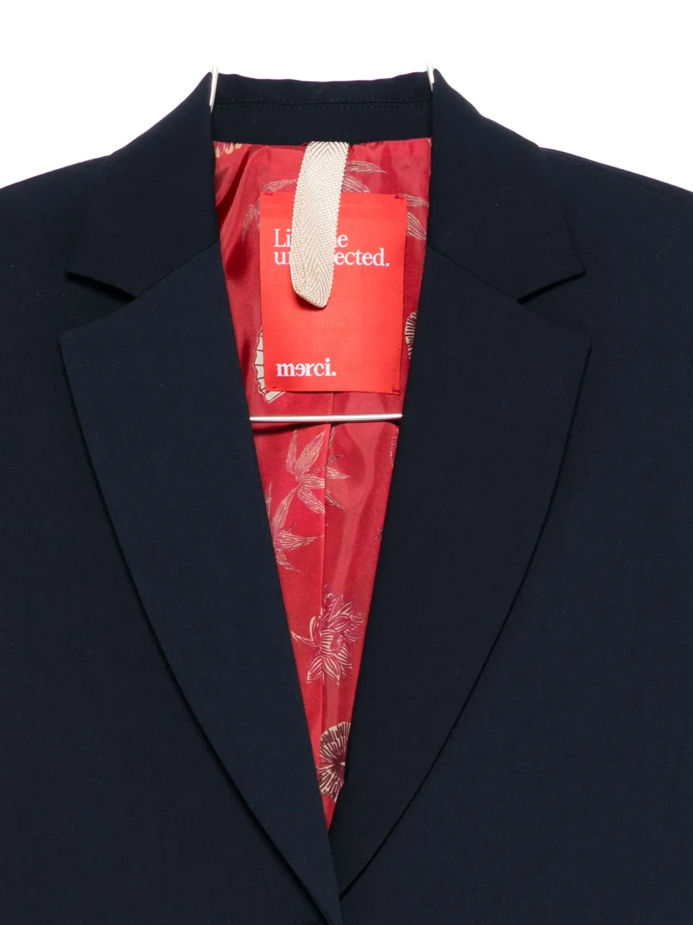 Merci Single-breasted Blazer In Blue
