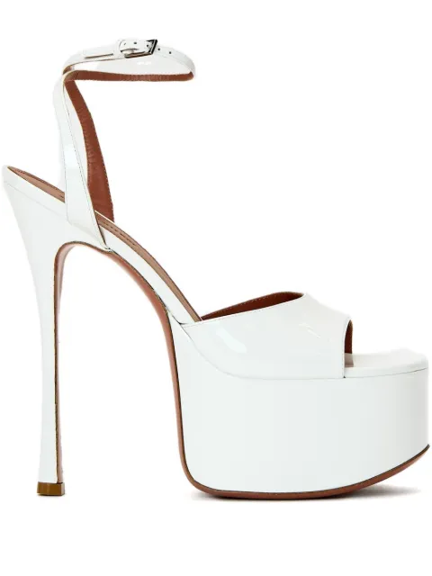 Amina Muaddi sandalias Aya con plataforma de 155mm